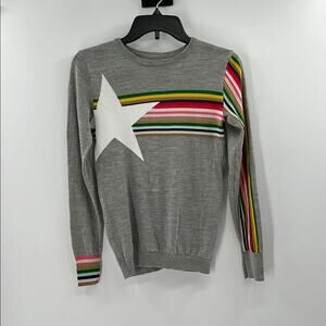 N21 Knitwear Women's Star Sweater - Gray Multicolor - Small